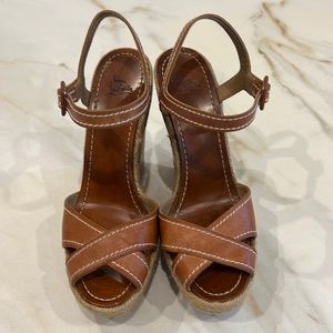 Christian Louboutin leather wedges. Size 40